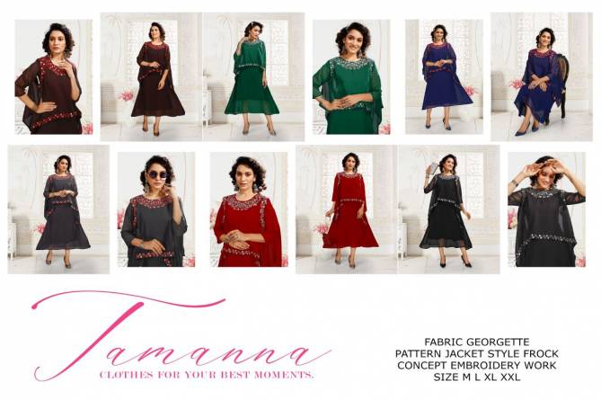 Tamanna 8154 New Fancy Wear Georgette Designer Kurti Collection
